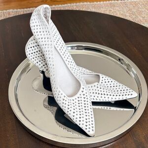 Jeffrey Campbell White Alter-Ego Kitten Heels women’s 10